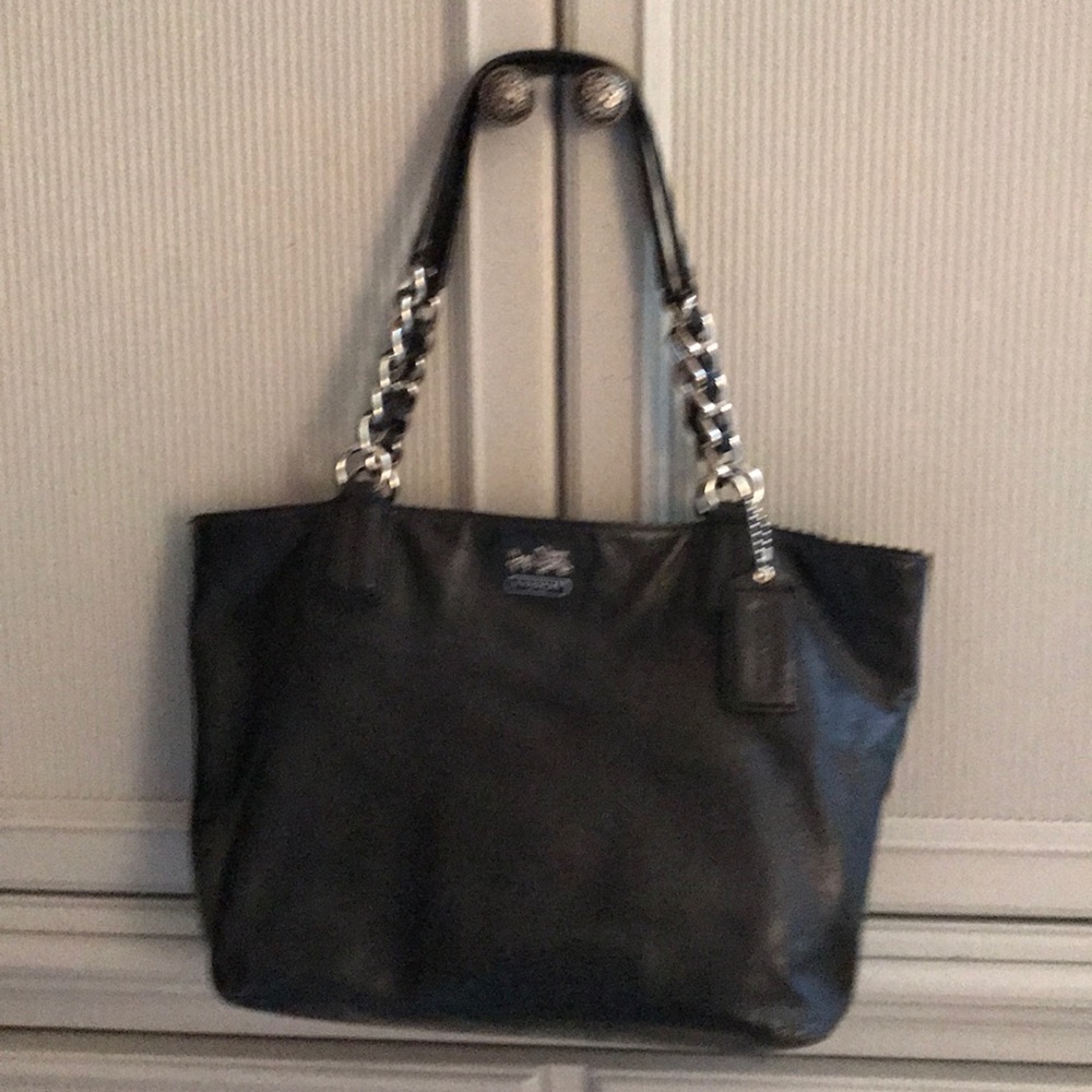 Coach black leather purse
